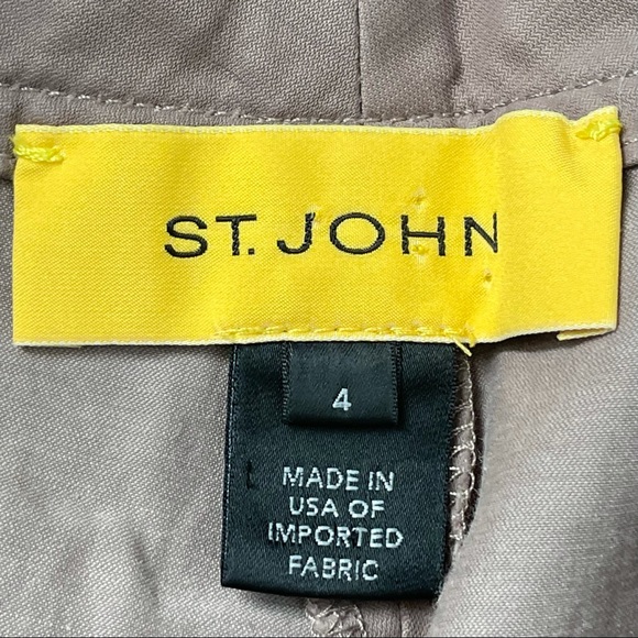 St. John Cargo Pants with Ankle Cuff Khaki Brown Size 4 - Picture 5 of 11